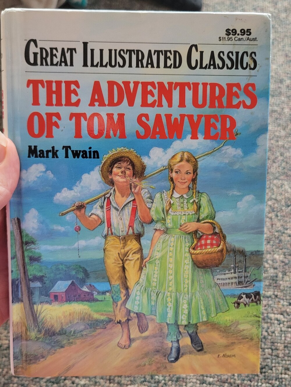 🔥5/$20 The Adventures of Tom Sawyer - Children's Classic (Green, Red)